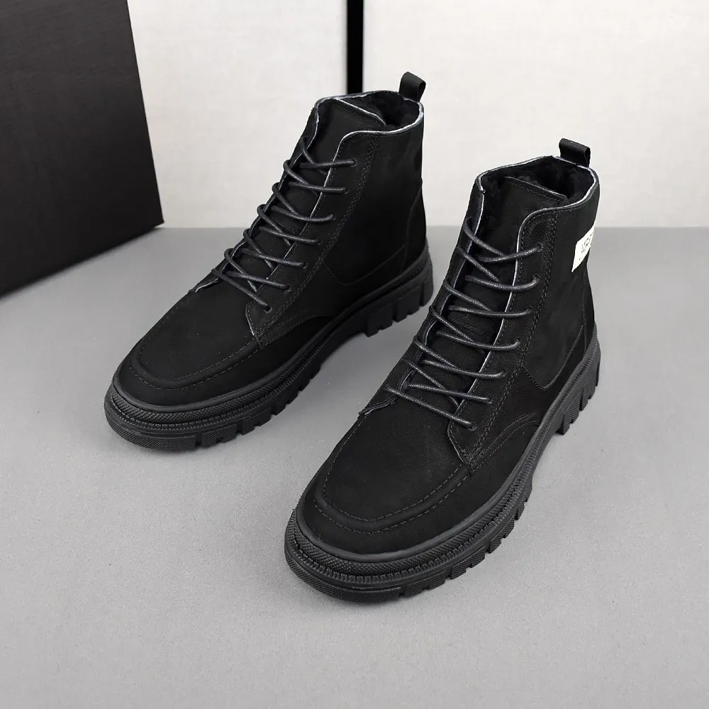 PP520👟👟👟【ugg】The upper is made of waterproof nubuck, real wool lining, and non-slip rubber sole. Warm and comfortable, a must-have in winter! Men's size 38-44 (custom-made size 45 is non-refundable).